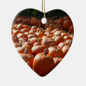 Pumpkin Patch Autumn Harvest Photography Keramisch Ornament (Rechts)
