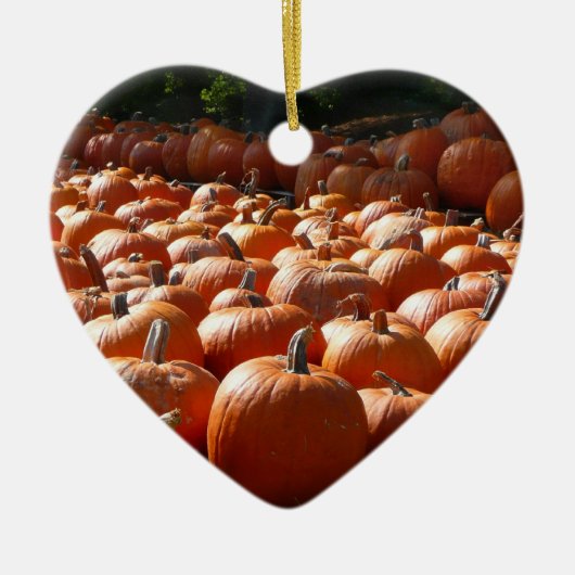 Pumpkin Patch Autumn Harvest Photography Keramisch Ornament (Voorkant)
