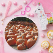 Pumpkin Patch Autumn Harvest Photography Papieren Bordje (Feest)