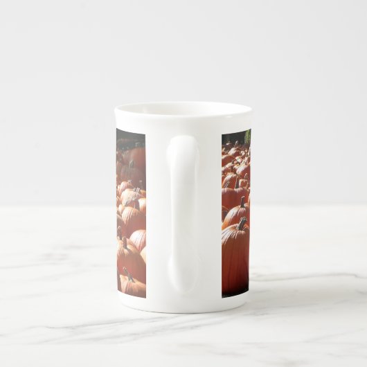 Pumpkin Patch Autumn Harvest Photography Porselein Kop (Achterkant)