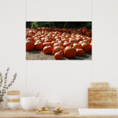 Pumpkin Patch Autumn Harvest Photography Poster (Keuken)