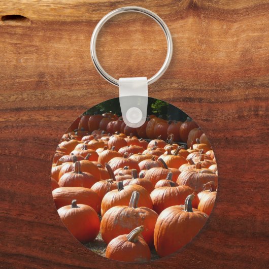 Pumpkin Patch Autumn Harvest Photography Sleutelhanger (Voorkant)