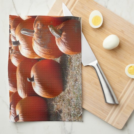 Pumpkin Patch Autumn Harvest Photography Theedoek (Quarter Fold)