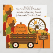 Pumpkin Patch Autumn Party uitnodigingen (Voorkant / Achterkant)