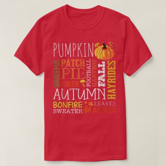 Pumpkin Patch Autumn Png T-shirt (Design voorkant)
