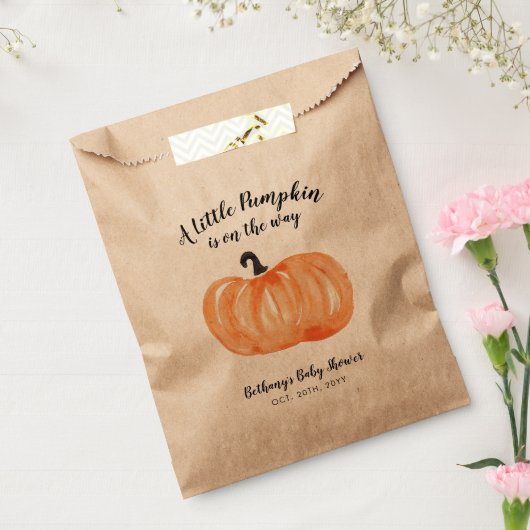 Pumpkin Patch Baby shower Bedankzakje (Gezegeld)