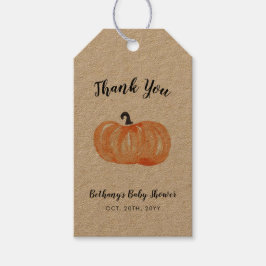 Pumpkin Patch Baby shower Cadeaulabel