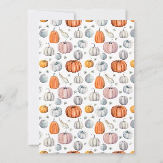 Pumpkin Patch Birthday Bash Kaart (Achterkant)