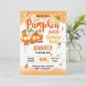 Pumpkin Patch Birthday Bash Kaart (Staand voorkant)