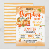 Pumpkin Patch Birthday Bash Kaart (Voorkant / Achterkant)