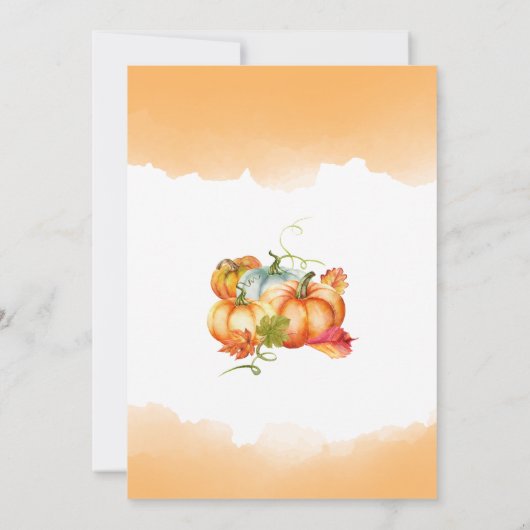 Pumpkin Patch Birthday Bash Uitnodiging (Achterkant)