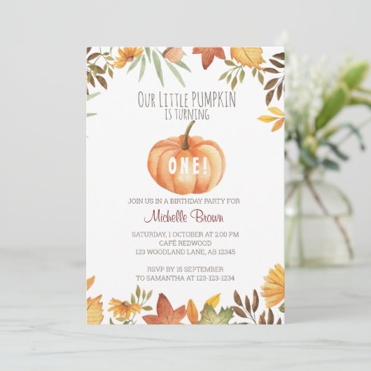 Pumpkin Patch Birthday Kaart (Staand voorkant)