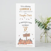 Pumpkin Patch Birthday Kaart (Staand voorkant)