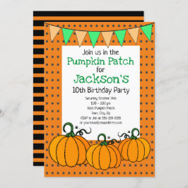 Pumpkin Patch Birthday Party Kaart