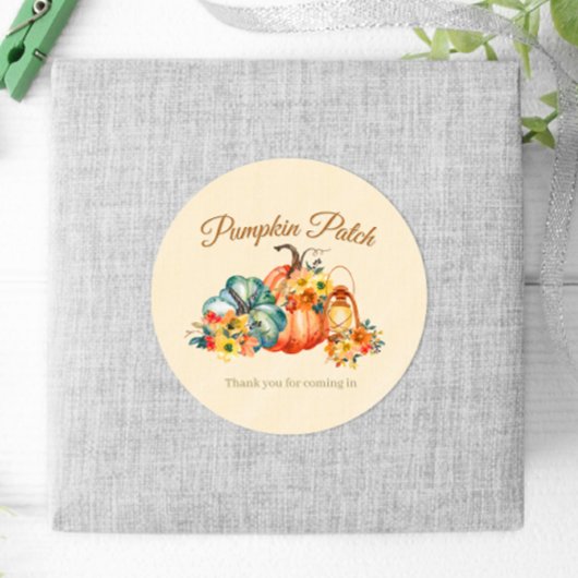 Pumpkin Patch Birthday Ronde Sticker