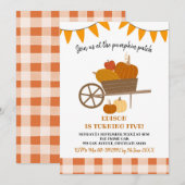 Pumpkin Patch Birthday Uitnodiging (Voorkant / Achterkant)