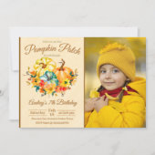 Pumpkin Patch Birthday with Photo Kaart (Voorkant)