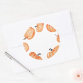 Pumpkin Patch Blank Oranje Halloween Ronde Sticker (Envelop)