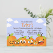 Pumpkin Patch Boerderij Kinderen Verjaardag Kaart (Staand voorkant)