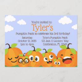 Pumpkin Patch Boerderij Kinderen Verjaardag Kaart
