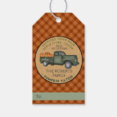 Pumpkin Patch Boerderij Rustic Herfst Pset  Truck Cadeaulabel (Voorkant)