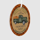 Pumpkin Patch Boerderij Rustische Herfst  vrachtwa Ornament (voorkant)