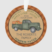 Pumpkin Patch Boerderij Rustische Herfst  vrachtwa Ornament (voorkant)
