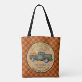 Pumpkin Patch Boerderij Rustische Herfst  vrachtwa Tote Bag (Achterkant)