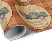Pumpkin Patch Boerderij  Truck Herfst Pset Rustic Cadeaupapier (Rol Hoek)