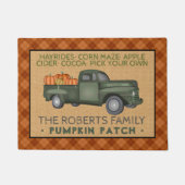 Pumpkin Patch Boerderij  Truck Herfst Pset Rustic Deurmat (Voorkant)