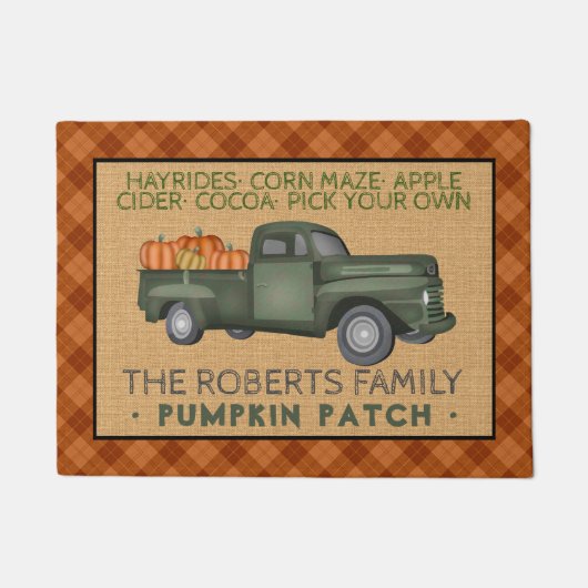 Pumpkin Patch Boerderij  Truck Herfst Pset Rustic Deurmat