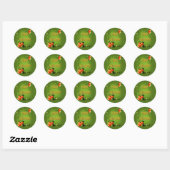 PUMPKIN PATCH by SHARON SHARPE Ronde Sticker (Vel)