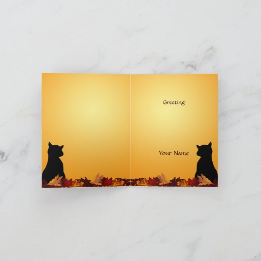 Pumpkin Patch Cats Hartelijk dank Bedankkaart (Binnen)