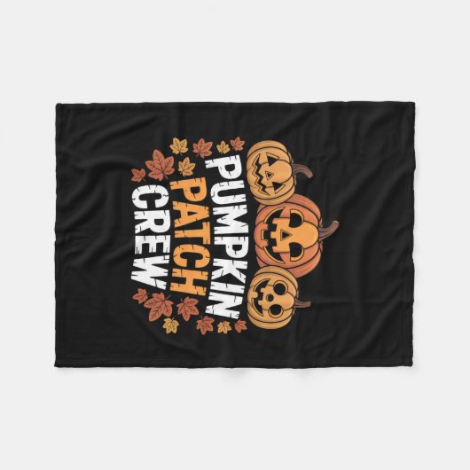 Pumpkin Patch Crew Funny Pumpkin Patch Squad Thank Fleece Deken (Voorkant (Horizontaal))