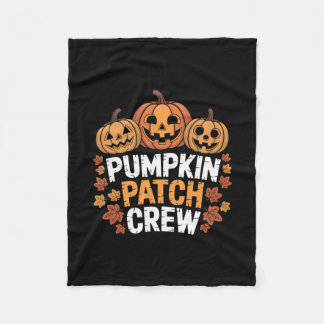 Pumpkin Patch Crew Funny Pumpkin Patch Squad Thank Fleece Deken