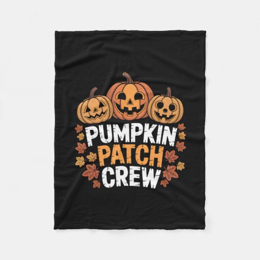 Pumpkin Patch Crew Funny Pumpkin Patch Squad Thank Fleece Deken (Voorkant)
