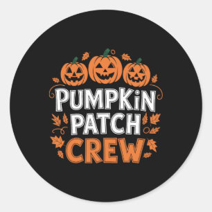 Pumpkin Patch Crew Grappige Pumpkin Patch Squad Be Ronde Sticker