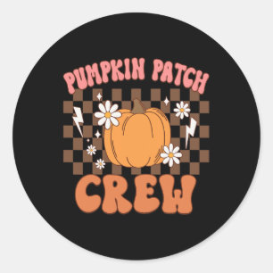 Pumpkin Patch Crew Grappige Pumpkin Patch Squad Be Ronde Sticker