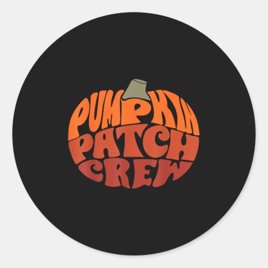 Pumpkin Patch Crew Grappige Pumpkin Patch Squad Be Ronde Sticker (Voorkant)