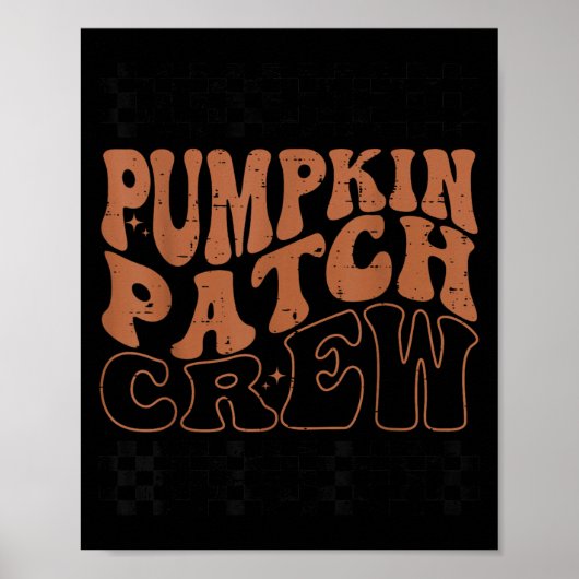 Pumpkin Patch Crew Halloween Pumpkin Patch Fall Fa Poster (Voorkant)
