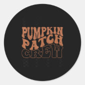 Pumpkin Patch Crew Halloween Pumpkin Patch Fall Fa Ronde Sticker (Voorkant)