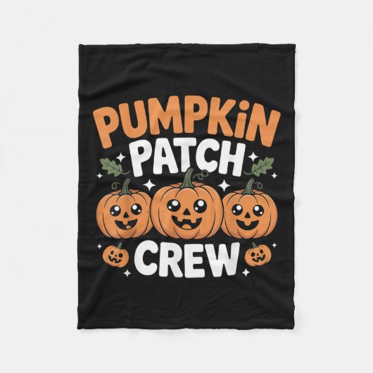 Pumpkin Patch Crew Matching Family Fall Autumn Fleece Deken (Voorkant)