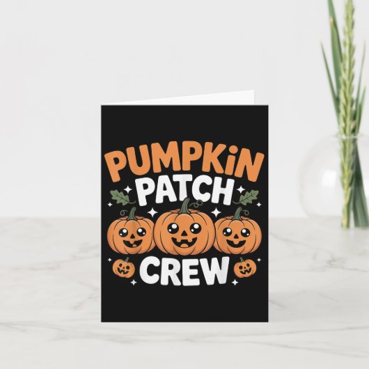 Pumpkin Patch Crew Matching Family Fall Autumn  Kaart (Voorkant)