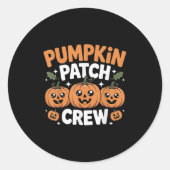 Pumpkin Patch Crew Matching Family Fall Autumn Ronde Sticker (Voorkant)