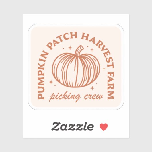Pumpkin patch crew team sticker (Vel)