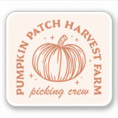 Pumpkin patch crew team sticker (Voorkant)