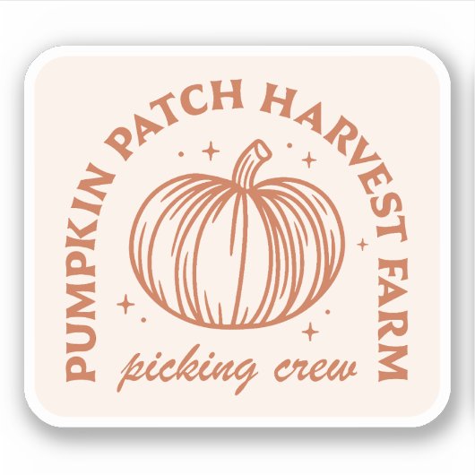 Pumpkin patch crew team sticker (Voorkant)