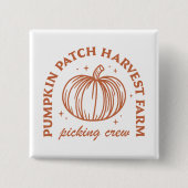 Pumpkin patch crew team vierkante button 5,1 cm (Voorkant)