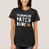 Pumpkin Patch Dude Fall Boy  Kid Distressed Pumpki T-shirt (Voorkant)