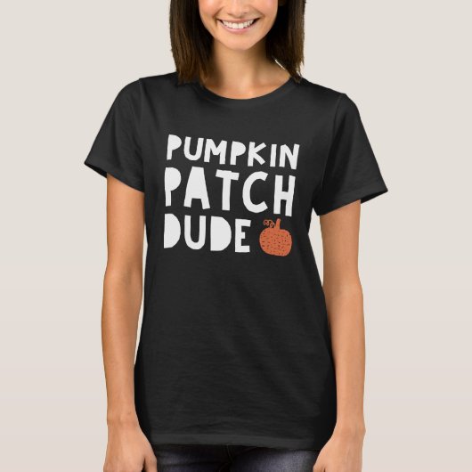 Pumpkin Patch Dude Fall Boy  Kid Distressed Pumpki T-shirt (Voorkant)